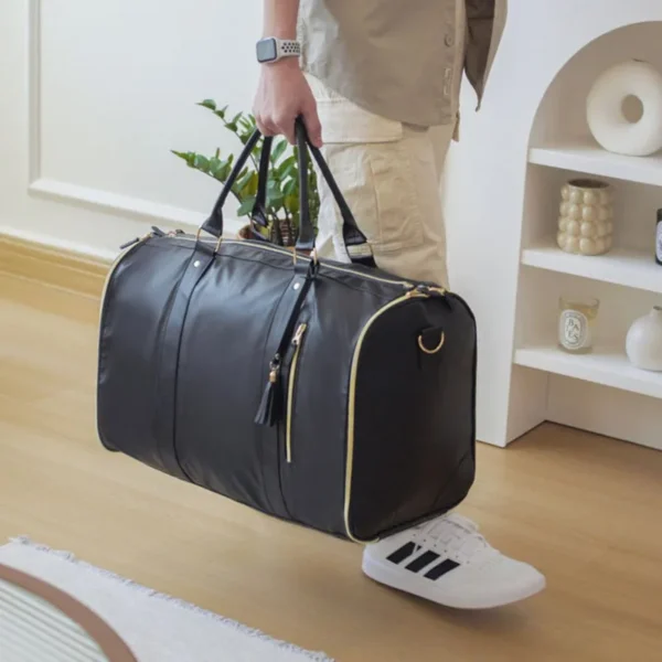 Women's Foldable Travel Bag | Large Waterproof Polyurethane Suitcase for Outdoor Suit and Sport - Image 6