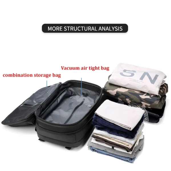 Expandable Travel Backpack | Vacuum Compression, Portable 17" and Large Capacity - Image 4
